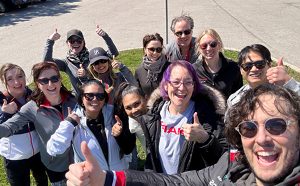SECL team members volunteering at the Earth Day park cleanup Phot