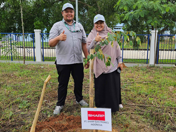 SEID staff members plant a Jati Belanda Phot
