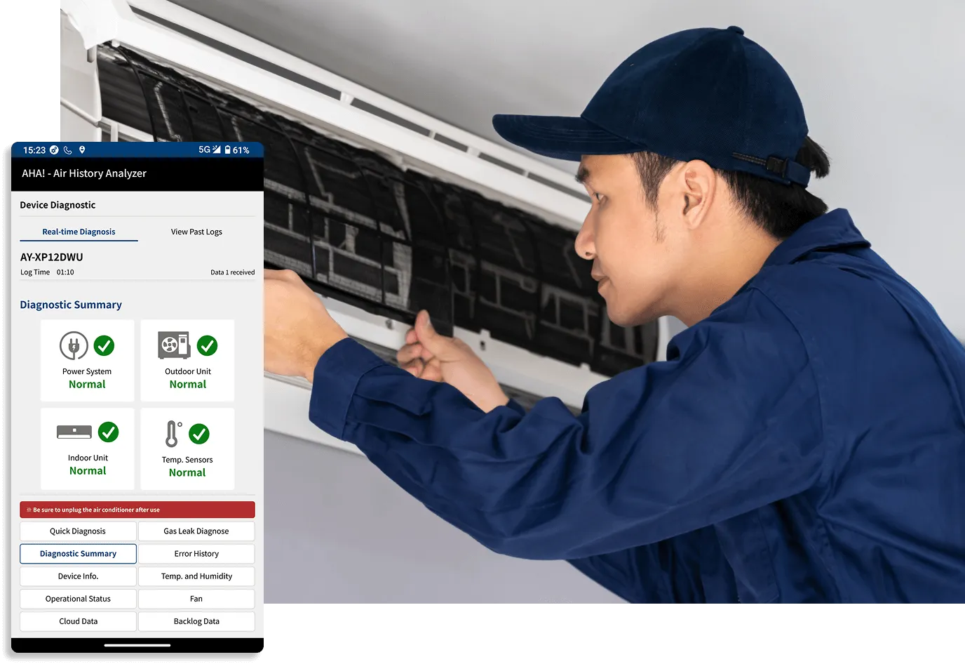 AHA-Air History Analyzer App Feature | Quick Diagnose feature Image