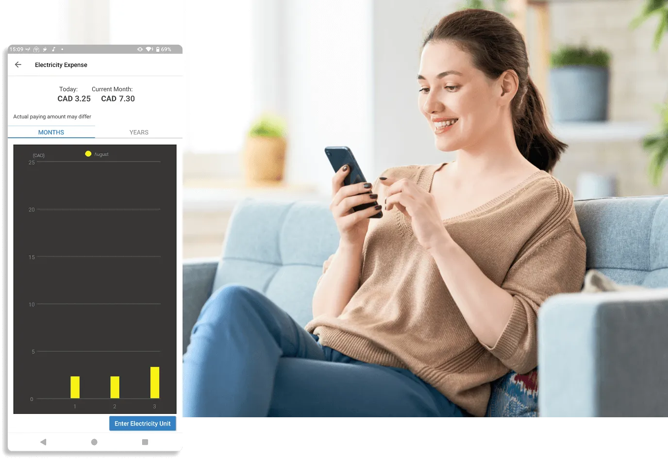 Sharp Air App Feature | Energy Tracking Feature Image